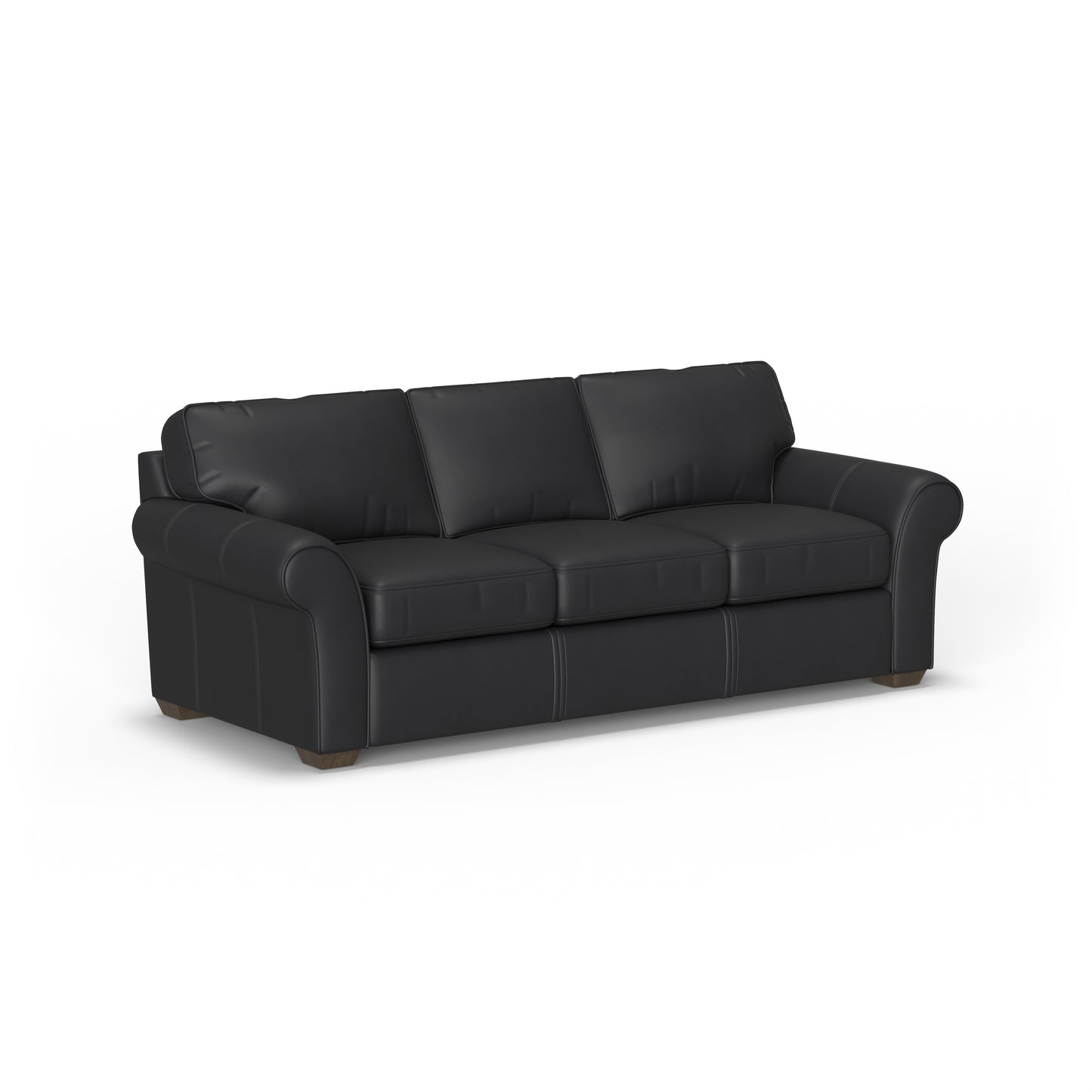 Vail Leather Sofa - Steel