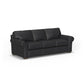 Vail Leather Sofa - Steel