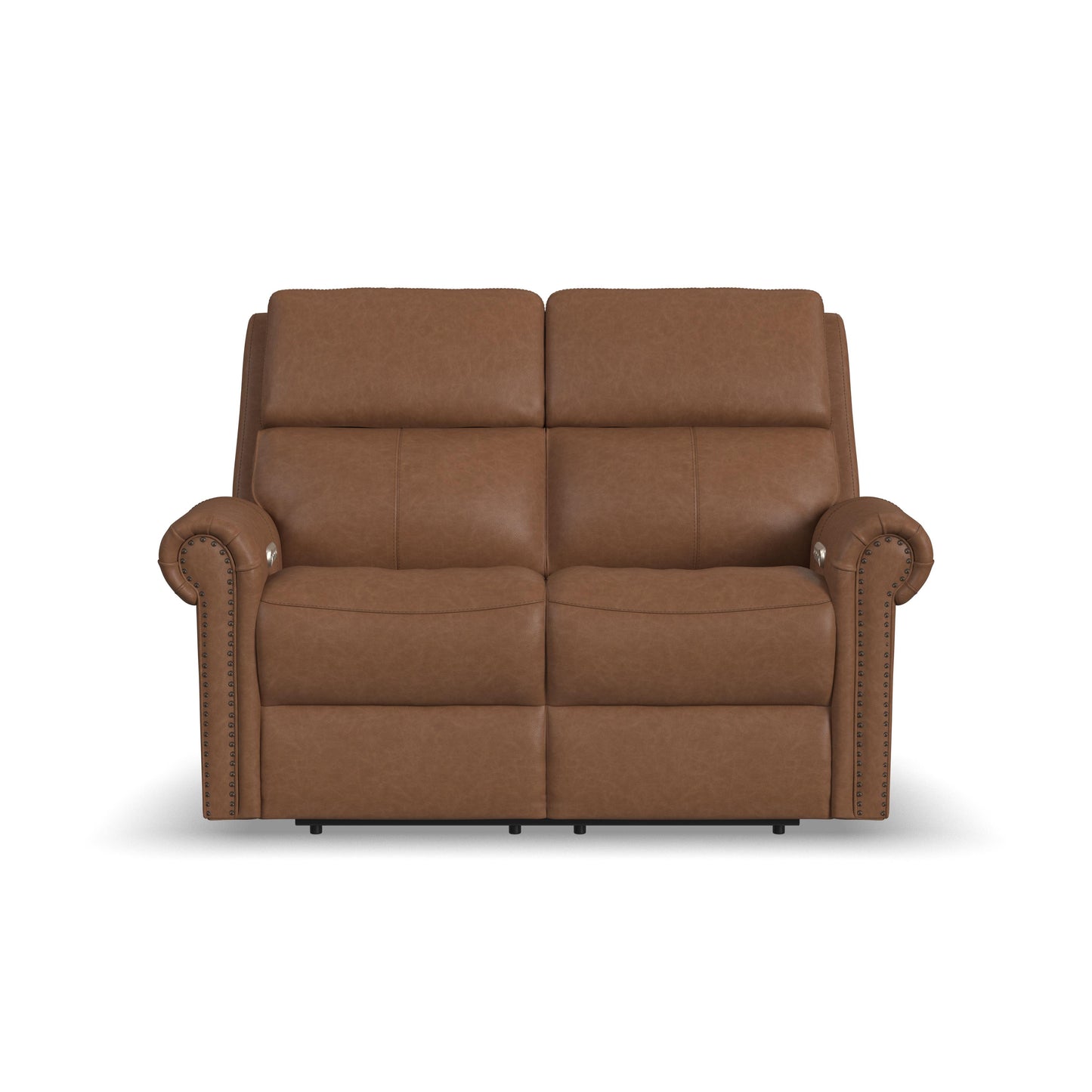 Flexsteel Bernard Power Reclining Loveseat with Power Headrests & Lumbar