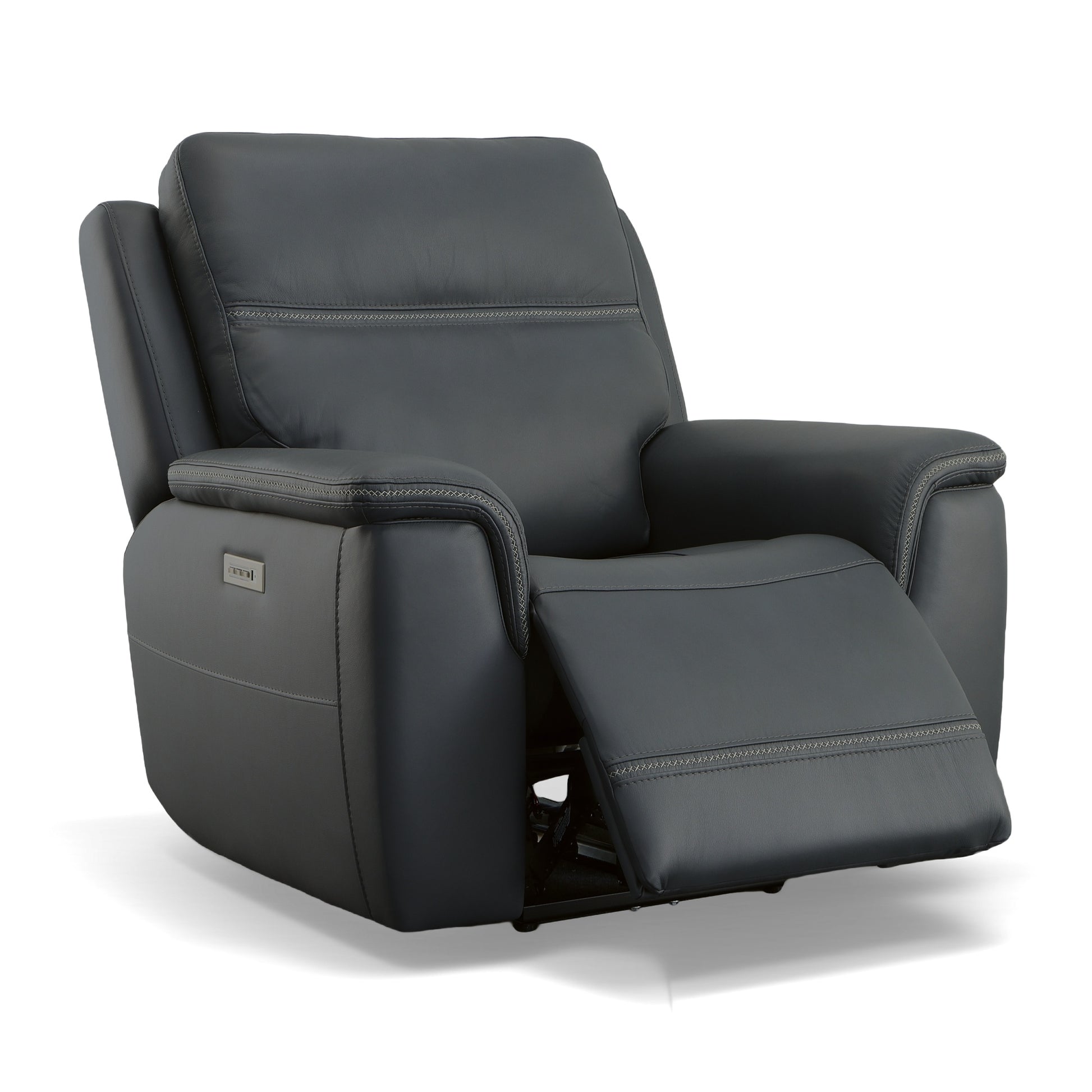 Flexsteel Sawyer Power Recliner with Power Headrest & Lumbar