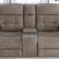 Flexsteel Strait Power Reclining Loveseat with Console & Power Headrests