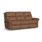 Flexsteel Bernard Power Reclining Sofa with Console, Power Headrests & Lumbar