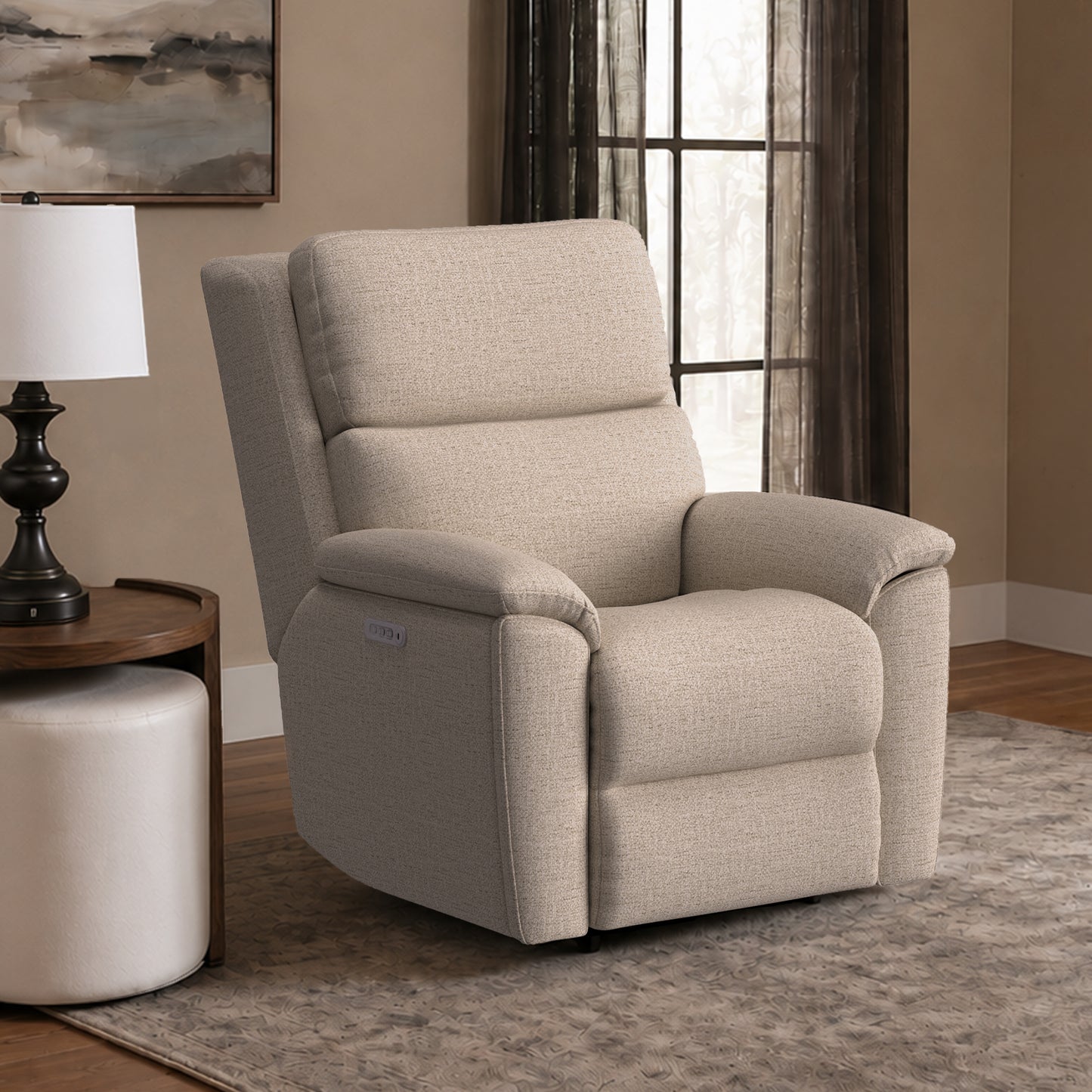 Flexsteel Porter Power Recliner with Power Headrest & Lumbar