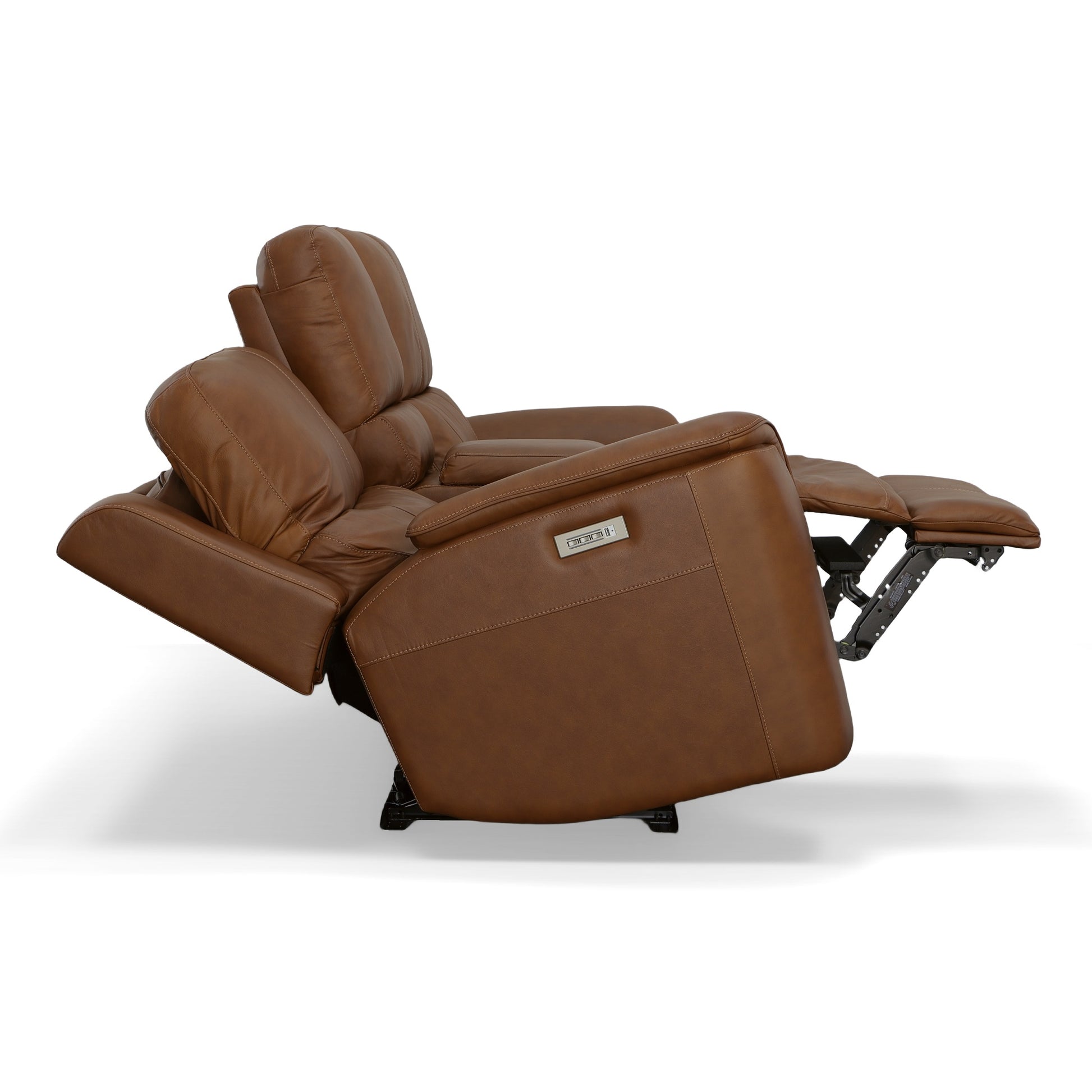 Flexsteel Henry Power Reclining Loveseat with Console & Power Headrests & Lumbar
