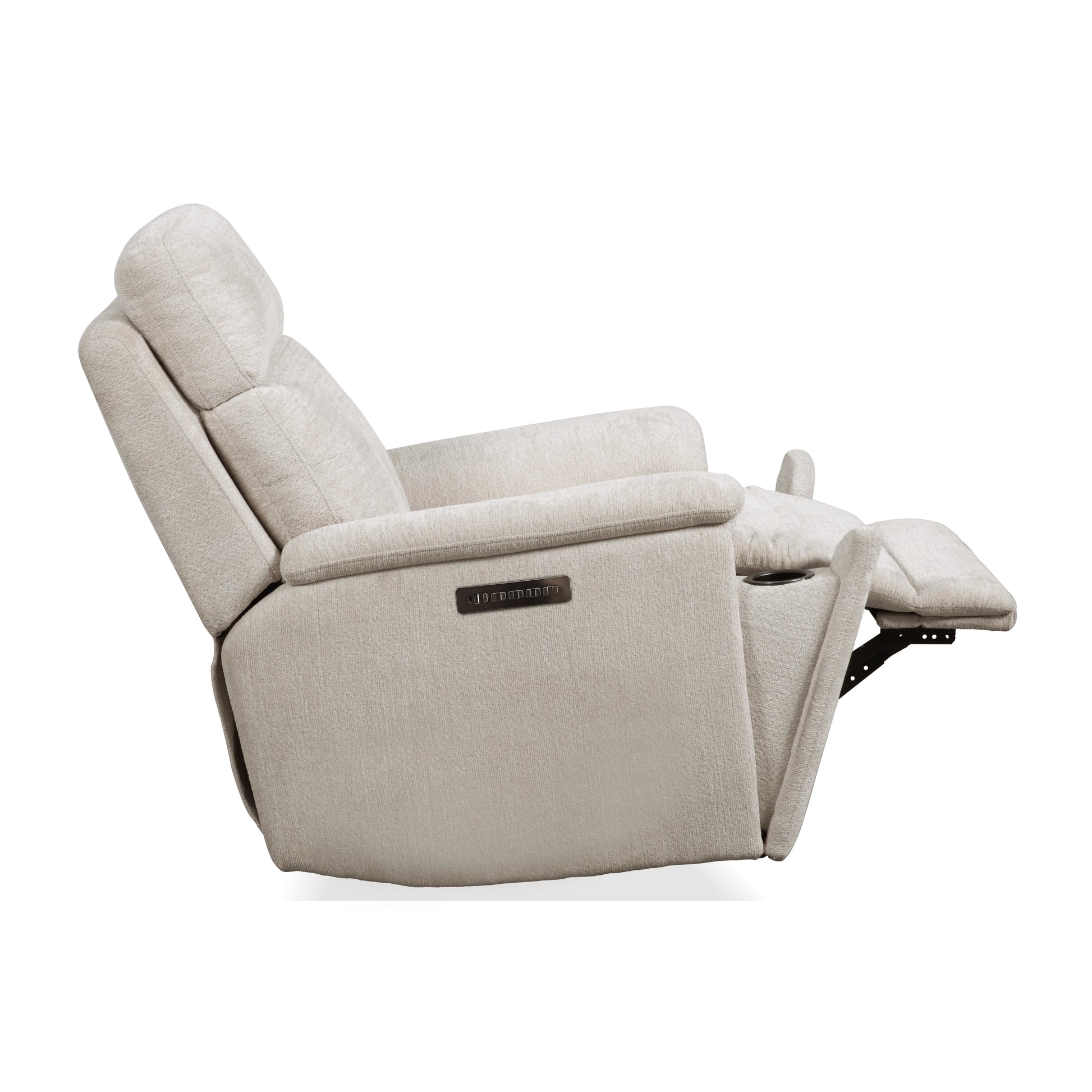 Flexsteel Refined Power Swivel Gliding Recliner with Power Headrest & Lumbar