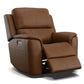 Flexsteel Henry Leather Power Recliner with Power Headrest & Lumbar