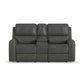 Flexsteel Linden Leather Power Reclining Loveseat with Console & Power Headrests & Lumbar