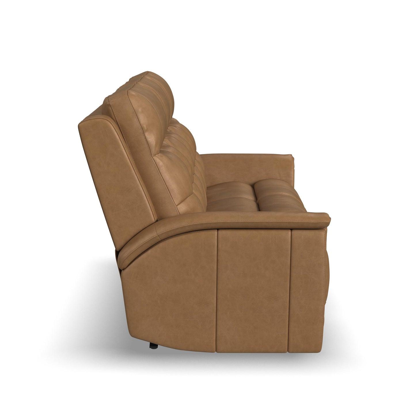 Flexsteel Ranger Power Reclining Sofa with Console, Power Headrest, Lumbar, Heat & Massage