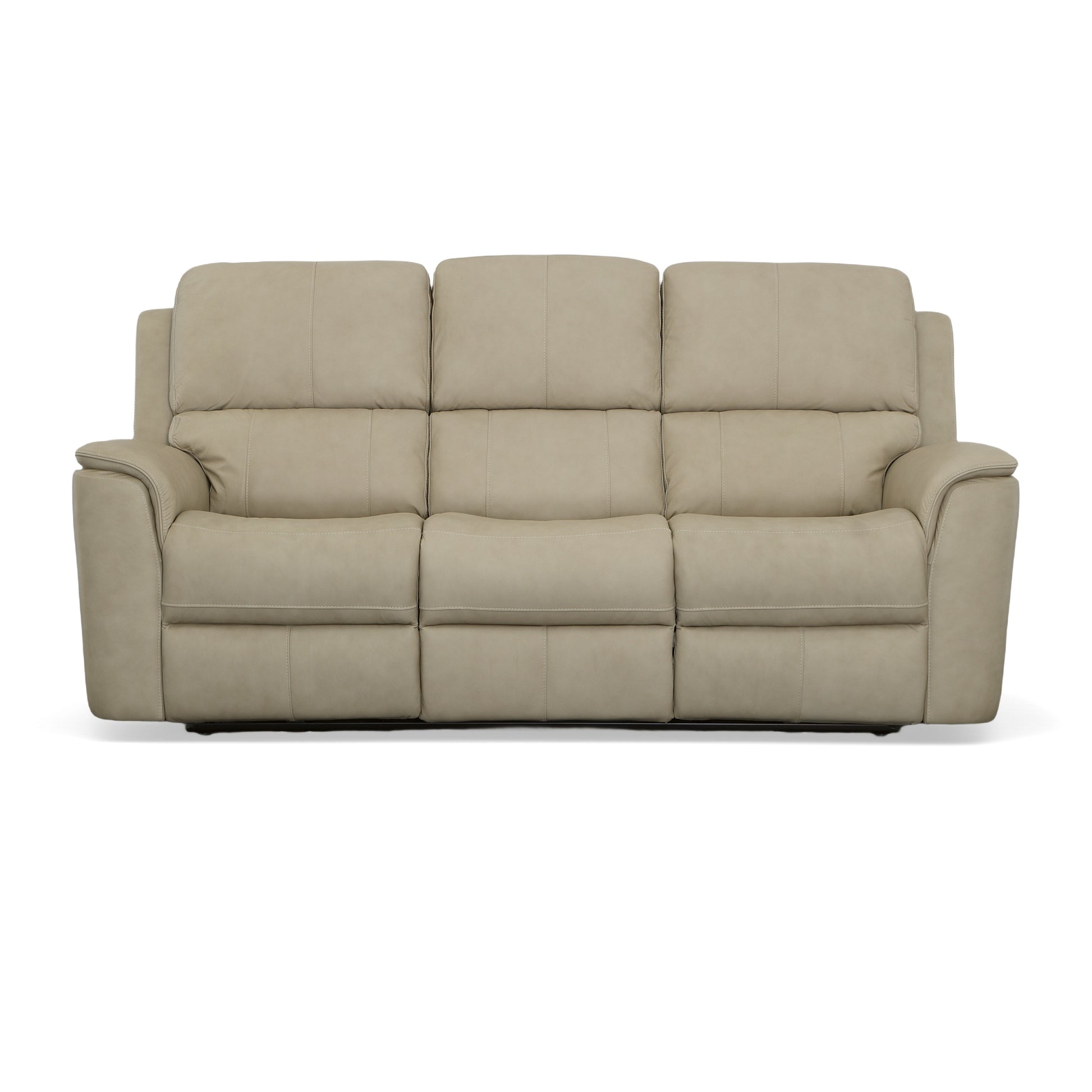 Flexsteel Henry Leather Power Reclining Sofa with Power Headrests & Lumbar