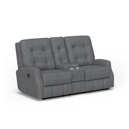 Flexsteel Devon Power Reclining Loveseat with Console