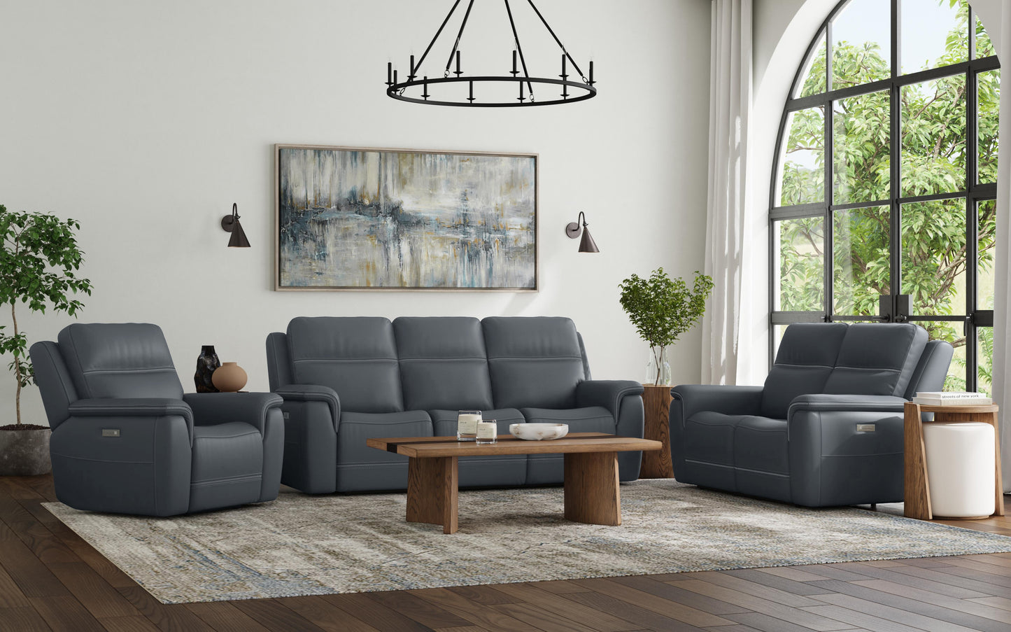 Flexsteel Sawyer Power Reclining Sofa with Power Headrests & Lumbar