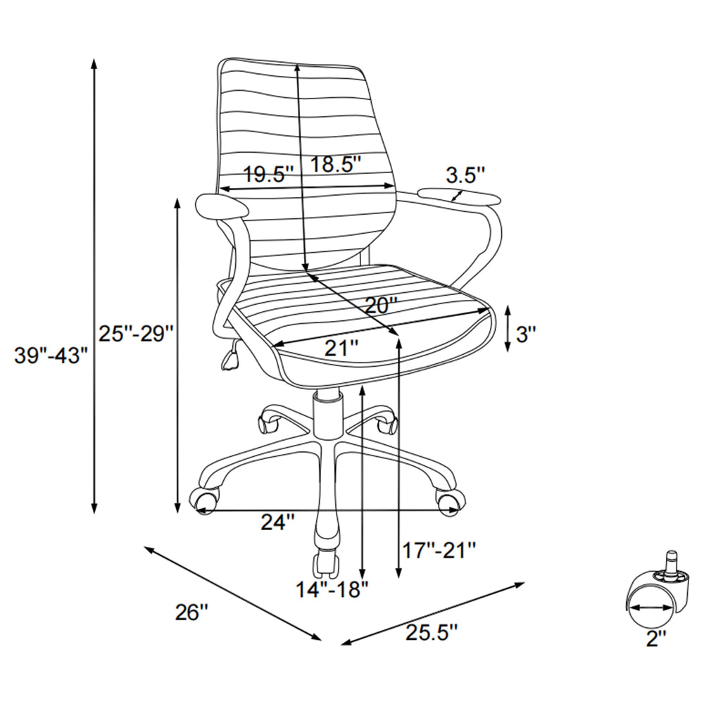 Chase Upholstered Adjustable Home Office Chair