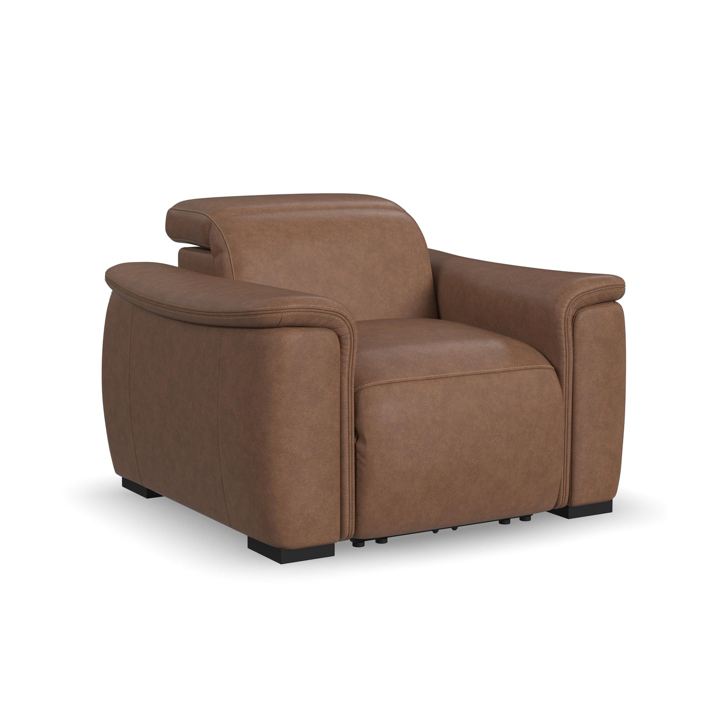 Flexsteel Camden Leather Power Recliner with Power Headrest