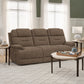 Flexsteel Zecliner Zofa Power Reclining Sofa with Console, Power Headrest, Lumbar, Heat & Massage