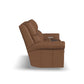 Flexsteel Bernard Power Reclining Loveseat with Console, Power Headrests & Lumbar