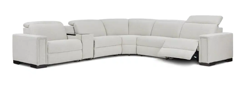 Gray sectional sofa on a white background
