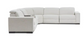 Gray sectional sofa on a white background