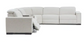 Gray sectional sofa on a white background