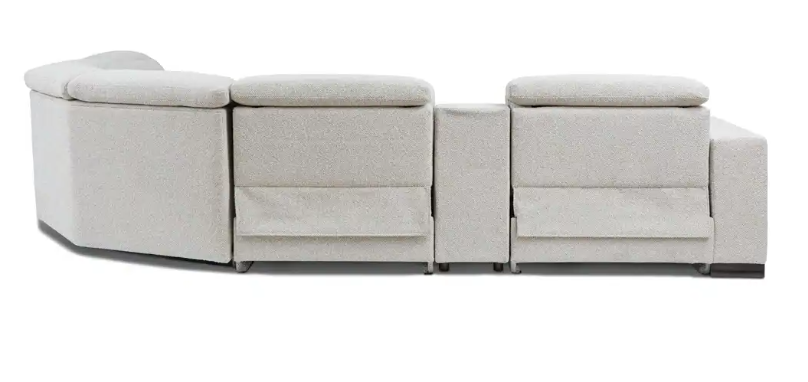 Light gray sectional sofa on a white background