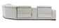 Light gray sectional sofa on a white background