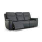 Flexsteel Sawyer Leather Power Reclining Sofa with Power Headrests & Lumbar