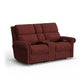 Flexsteel Bernard Power Reclining Loveseat with Console, Power Headrest, & Lumbar