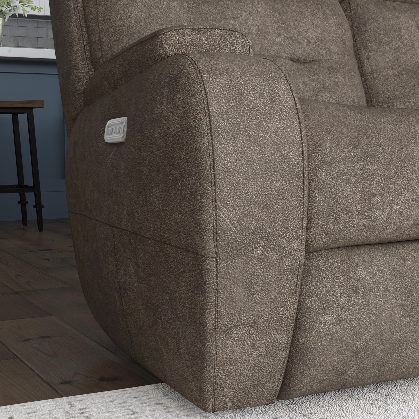 Flexsteel Strait Power Reclining Sofa with Power Headrests