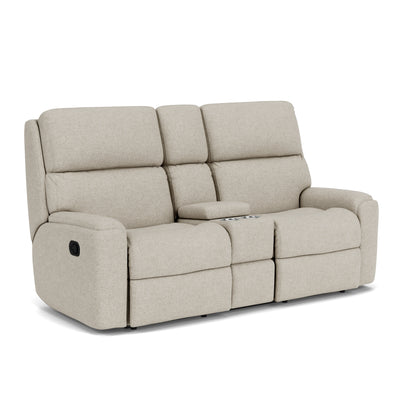 Rio Reclining Loveseat with Console - Driftwood