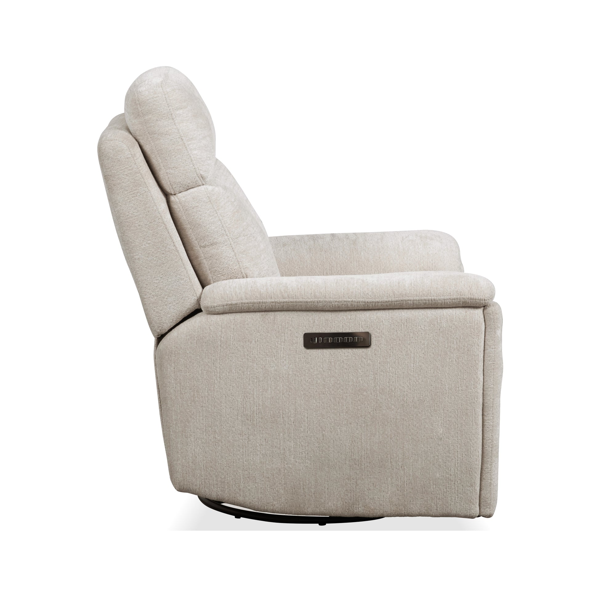 Flexsteel Refined Power Swivel Gliding Recliner with Power Headrest & Lumbar