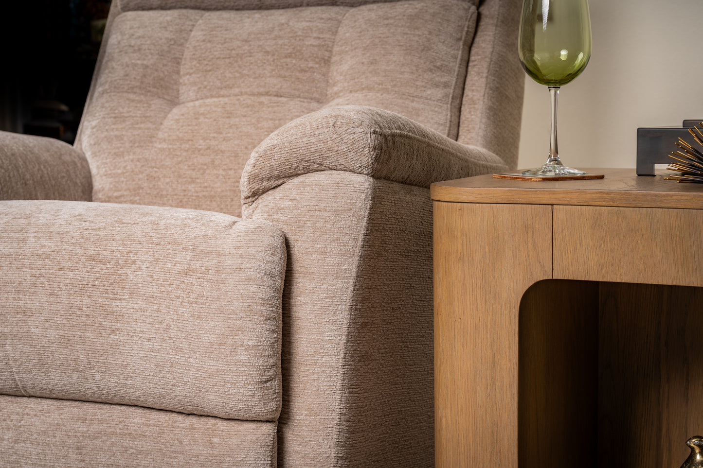 Flexsteel Sophisticated Perfect Match Power Swivel Gliding Recliner with Power Headrest & Lumbar