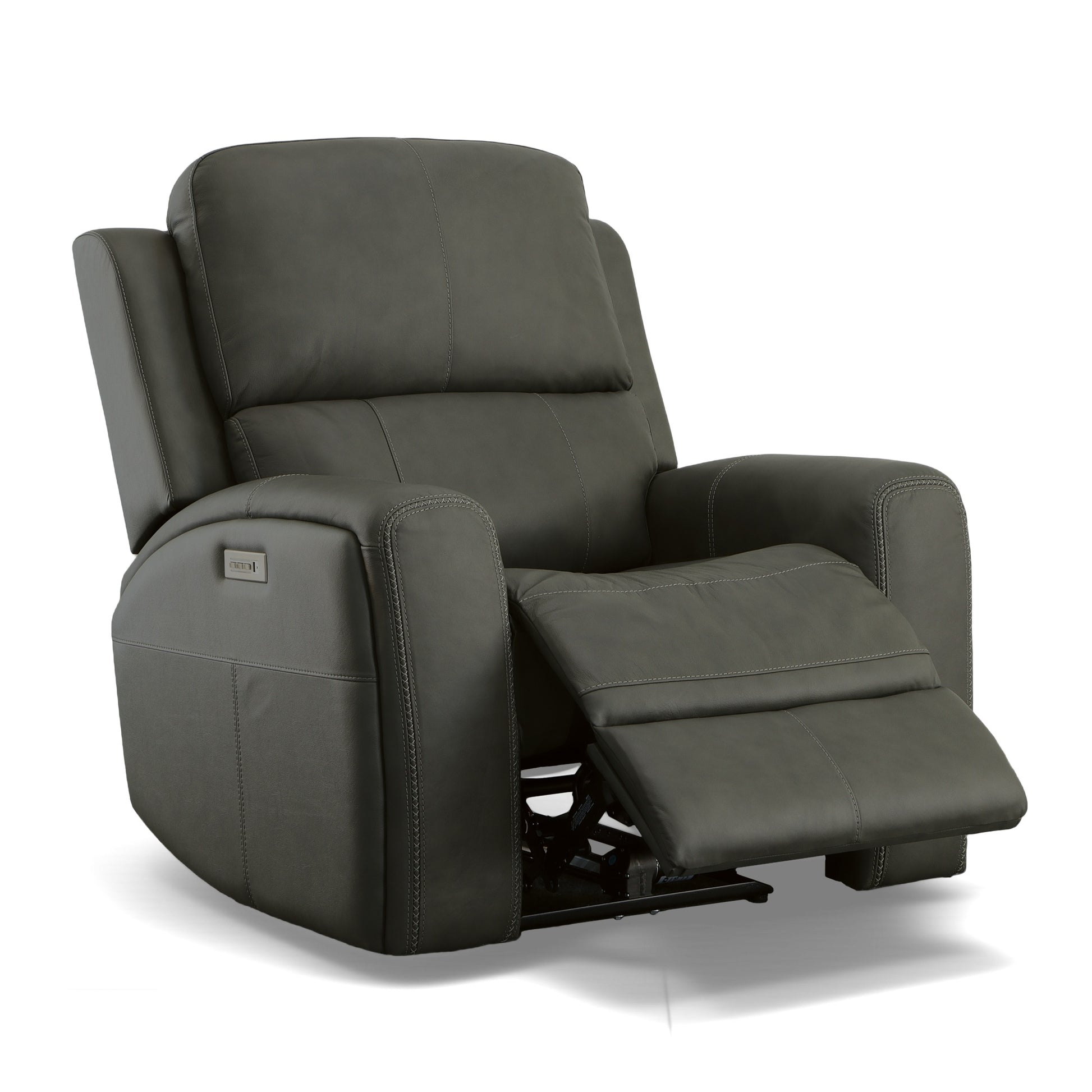 Flexsteel Linden Power Swivel Gliding Recliner with Power Headrest, Lumbar, Heat & Massage