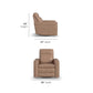 Flexsteel Dutch Leather Power Swivel Gliding Recliner with Power Headrest, Lumbar, Heat & Massage