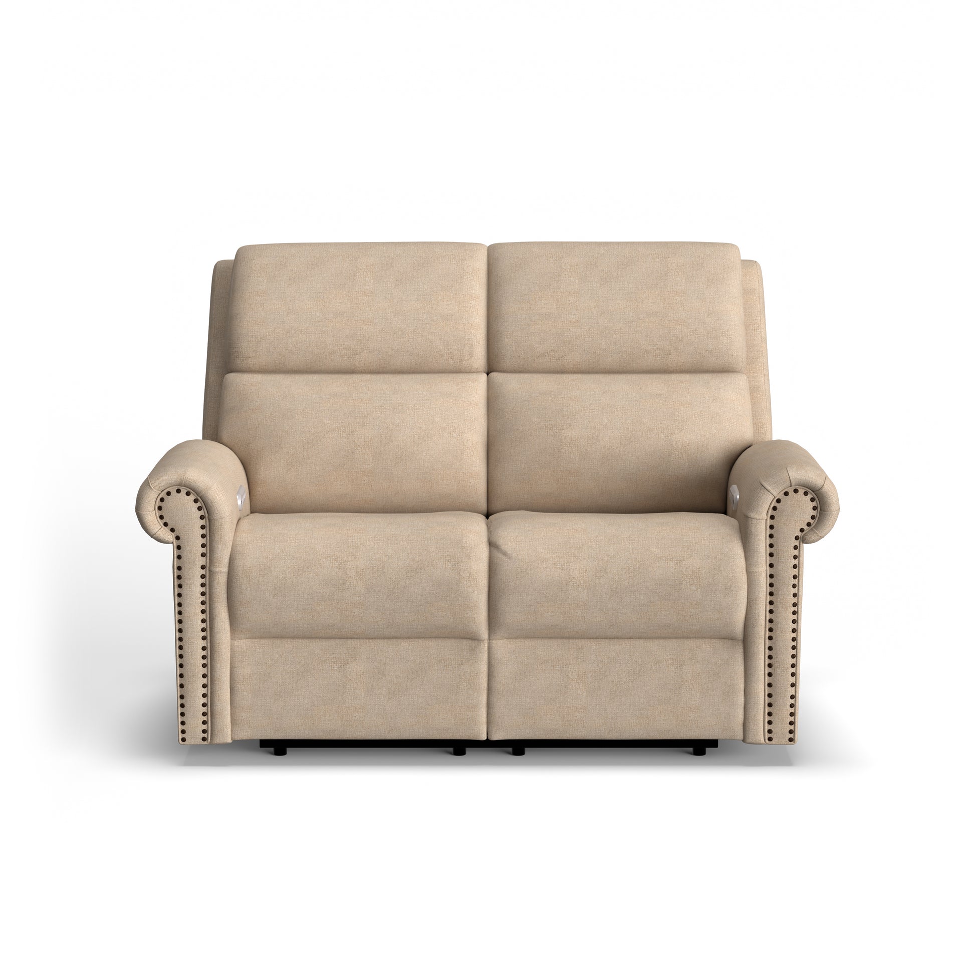 Flexsteel Bernard Power Reclining Loveseat with Power Headrest & Lumbar