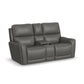 Flexsteel Carter Power Reclining Loveseat with Console & Power Headrests & Lumbar