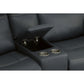 Flexsteel Sawyer Leather Pwr Recl Loveseat w/ Console, Pwr Hdrsts, Lumbar