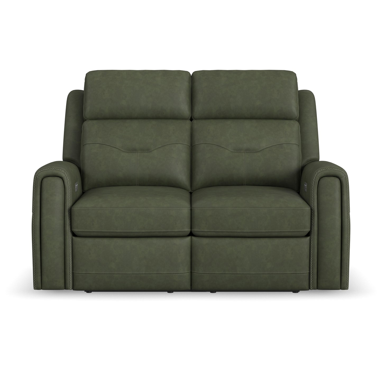 Flexsteel Felix Power Reclining Loveseat with Power Headrest, Lumbar, Heat & Massage