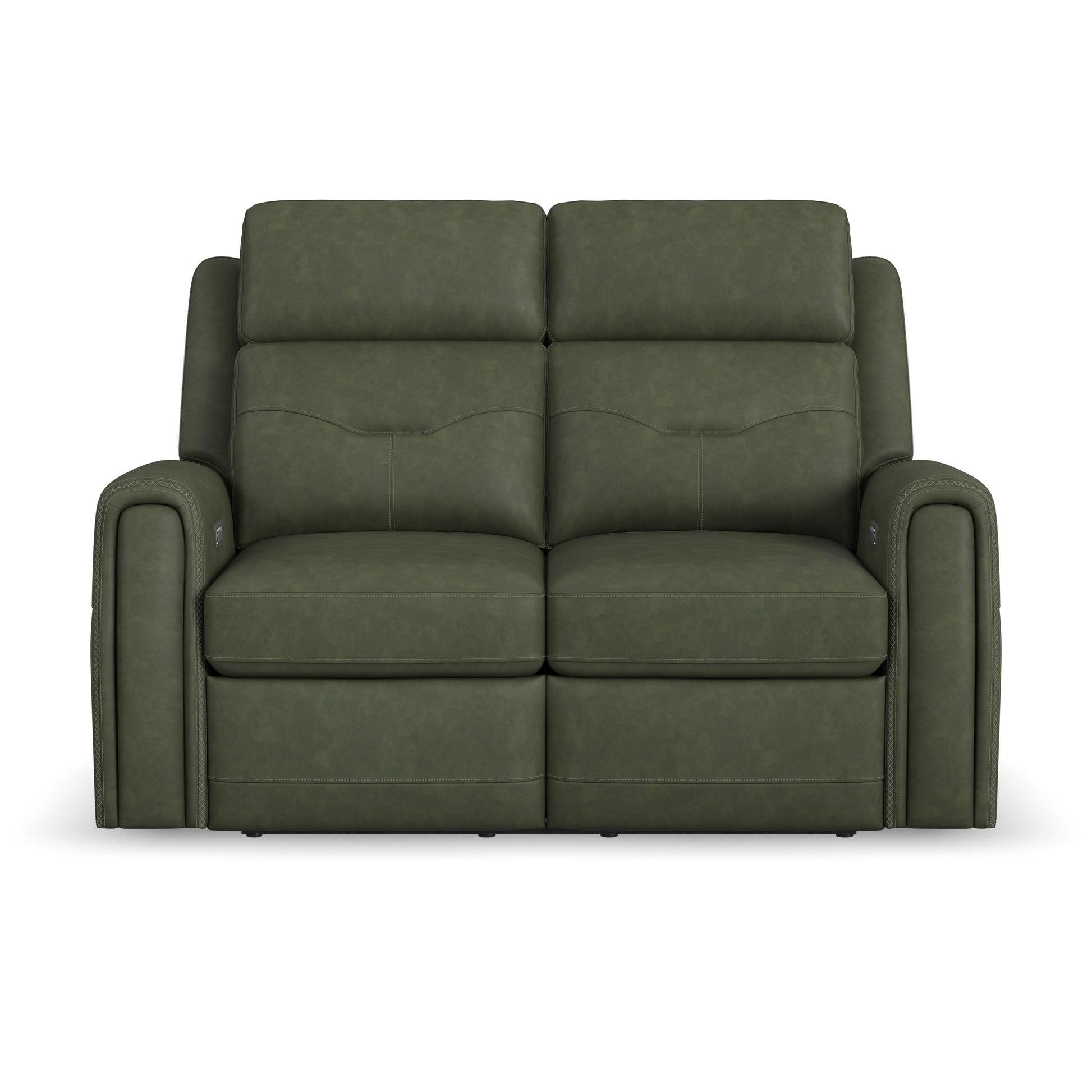 Flexsteel Felix Power Reclining Loveseat with Power Headrest, Lumbar, Heat & Massage