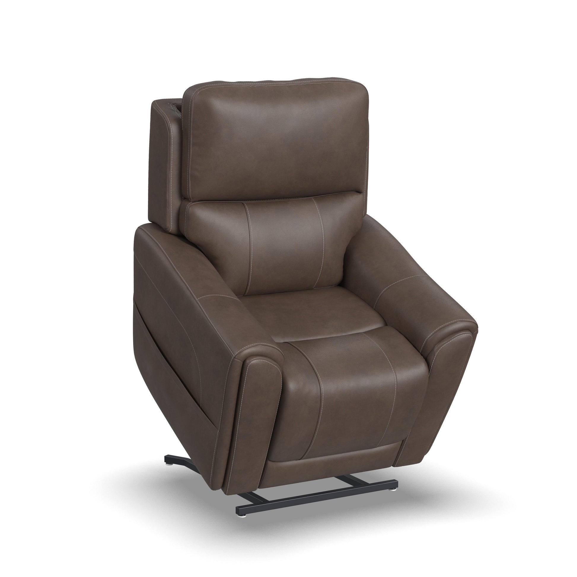 Flexsteel Carter Power Lift Recliner with Power Headrest, Lumbar, Heat & Massage