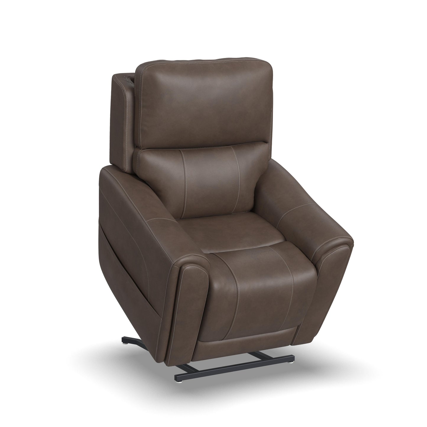 Flexsteel Carter Power Lift Recliner with Power Headrest, Lumbar, Heat & Massage