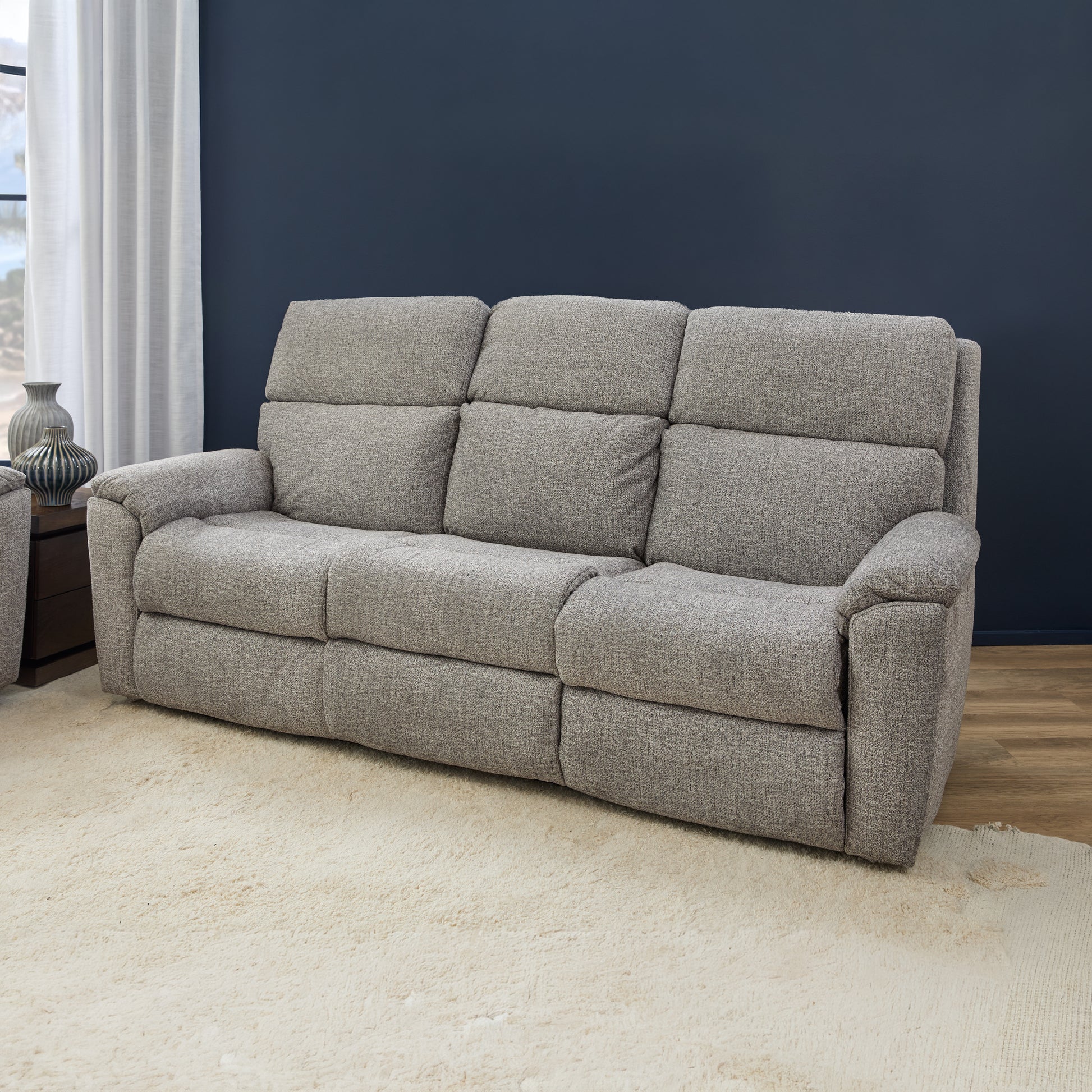 Flexsteel Porter Power Reclining Sofa with Console, Power Headrest, & Lumbar