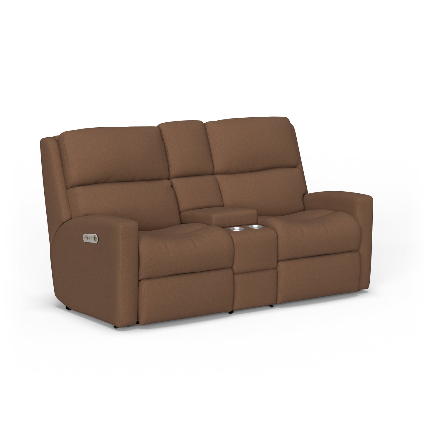 Flexsteel Catalina Power Reclining Loveseat with Console & Power Headrests