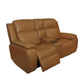 Flexsteel Ziggy Power Reclining Loveseat with Console, Power Headrest, Lumbar, Heat & Massage