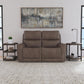 Flexsteel Carter Power Reclining Loveseat with Power Headrests & Lumbar