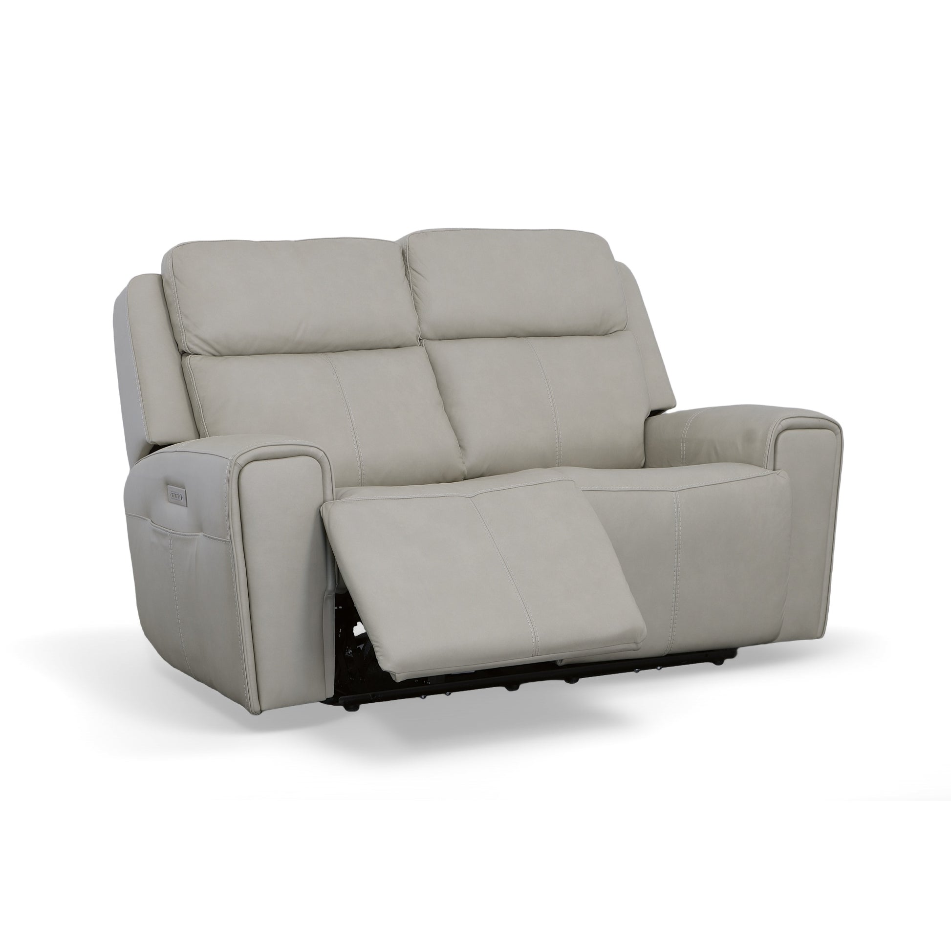 Flexsteel Barnett Power Reclining Loveseat with Power Headrests & Lumbar
