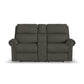 Flexsteel Bernard Power Reclining Loveseat with Console, Power Headrests & Lumbar