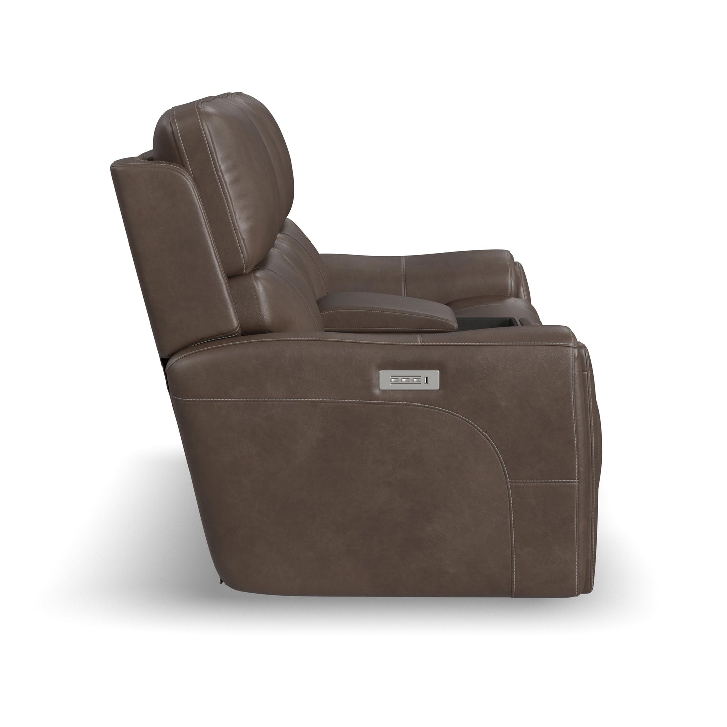Flexsteel Carter Power Reclining Loveseat with Console & Power Headrests & Lumbar