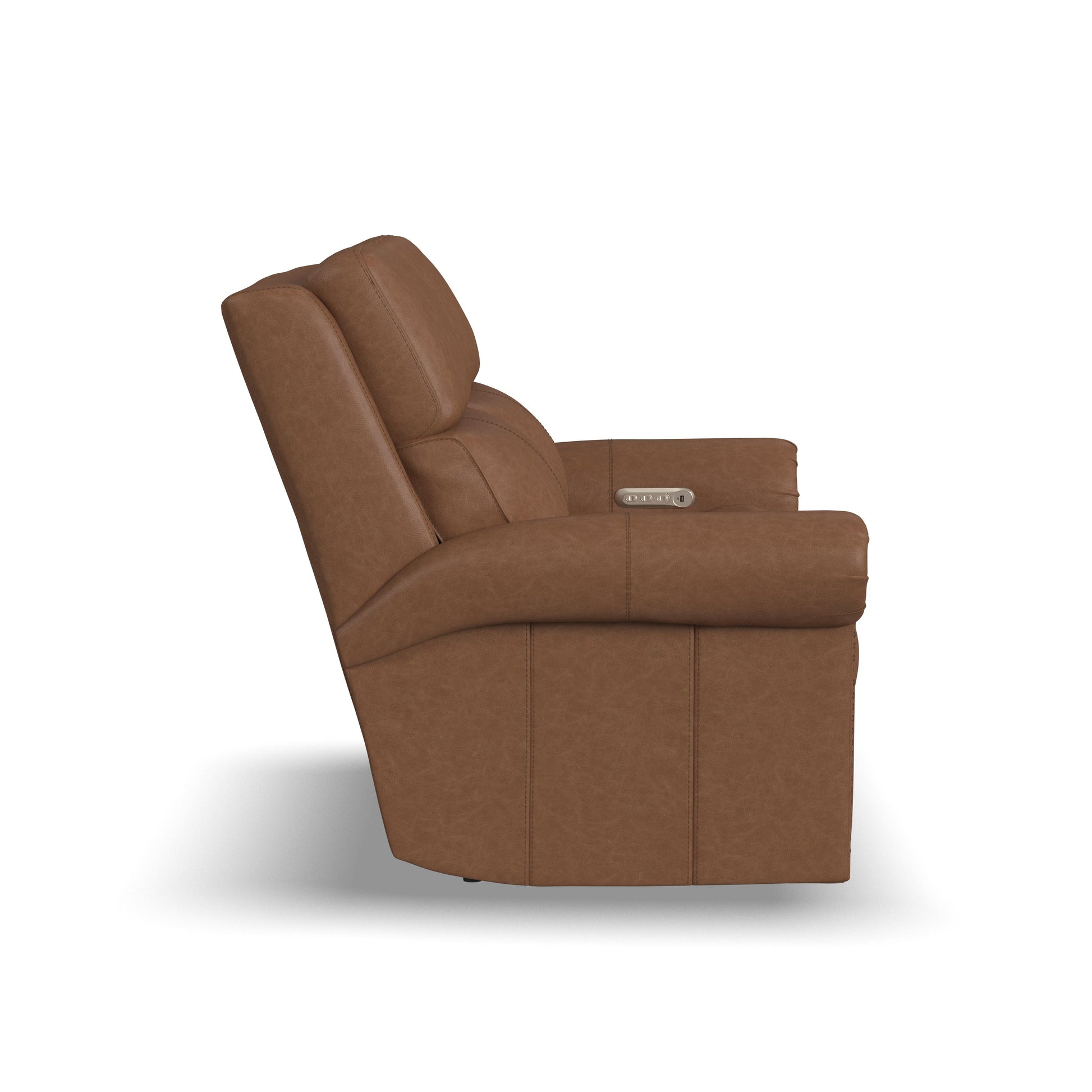 Flexsteel Bernard Power Reclining Loveseat with Power Headrests & Lumbar