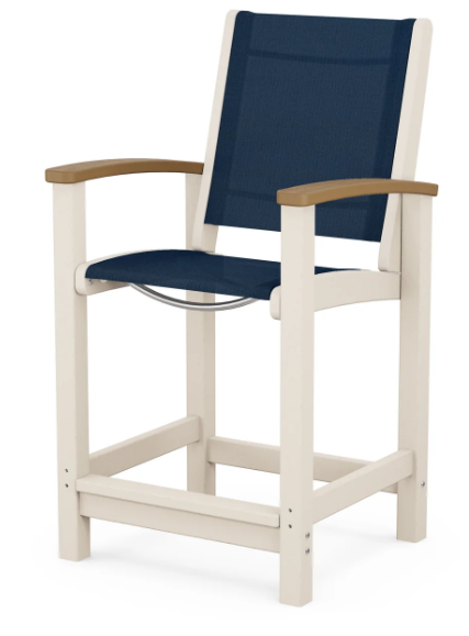 Coastal Counter Chair Two Tone