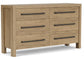 Davie Upholstered Bed, Mirrored Dresser, Chest, and Nightstand