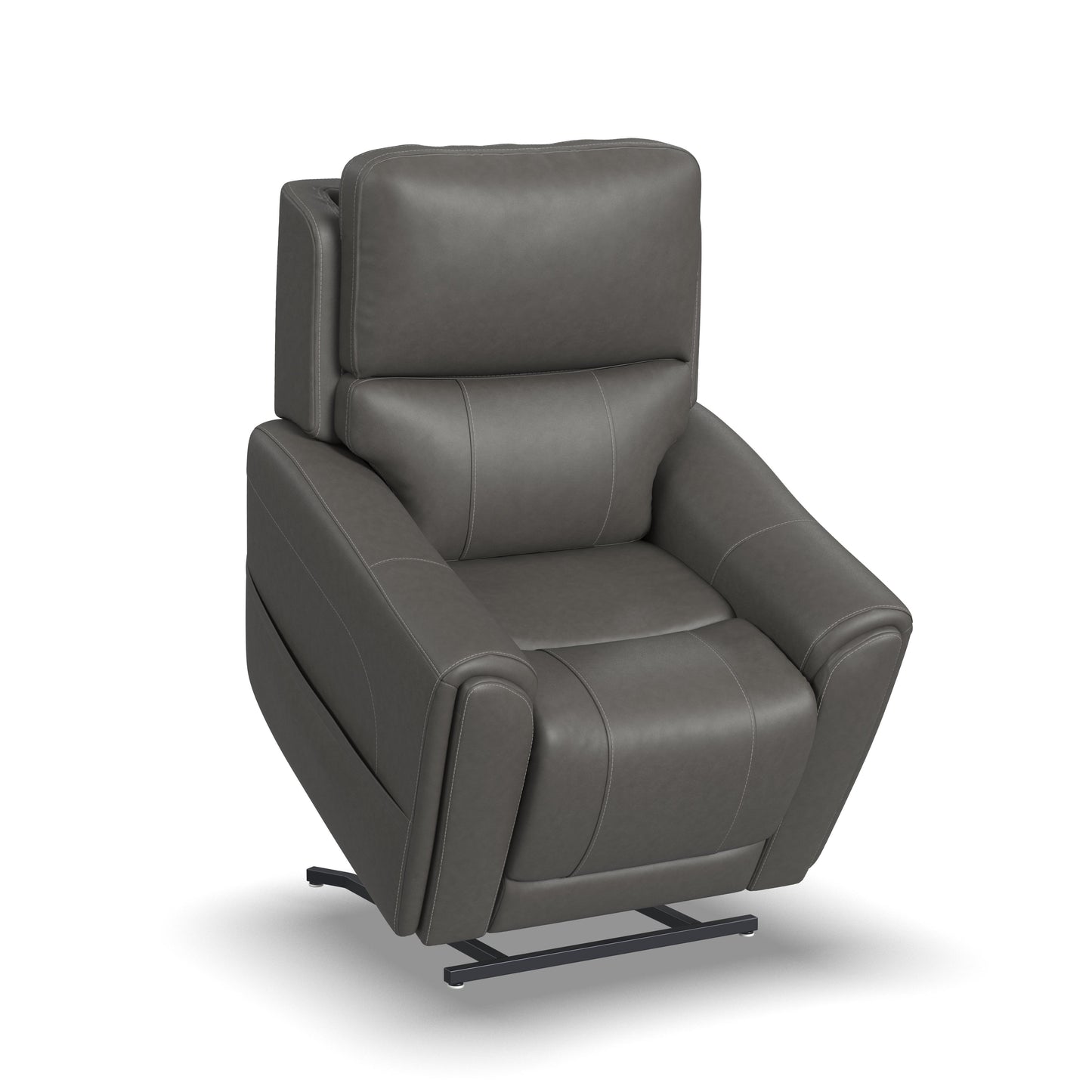 Flexsteel Carter Power Lift Recliner with Power Headrest, Lumbar, Heat & Massage
